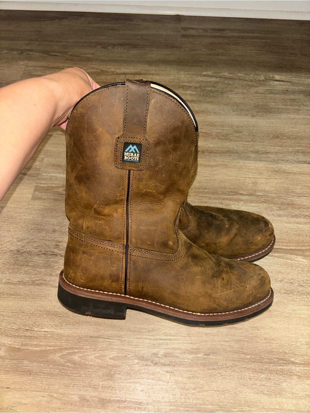 McRae Men’s 10 1/2 steel toe boots